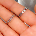 Silver Open Chain Link Adjustable Couple Finger Rings view 4