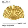 Ridged Scallop Shell Brooch with Polished Metal Finish view 7
