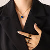 Gold Blue Necklace