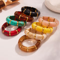 Marbled Resin Stretch Bracelet in Eight Compact Colorways view 2