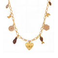 Gold DIY Heart Charm Necklace Bracelet Pendant Set view 5