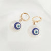 White Hoop Earrings