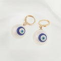Gold Tone Glass Evil Eye Earrings and Adjustable Ring Options view 7