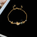 Crystal Heart Openwork Flower Drawstring Bracelets 4 Styles view 6