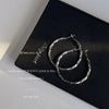 Silver Twist Hoop