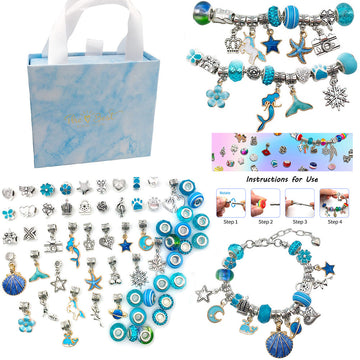 Blue Seashell Metal Charms with 5 Listed Options for DIY Jewelry Making