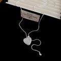 Gold and Silver Tone Mesh Heart Lariat Necklaces Statement Jewelry view 7