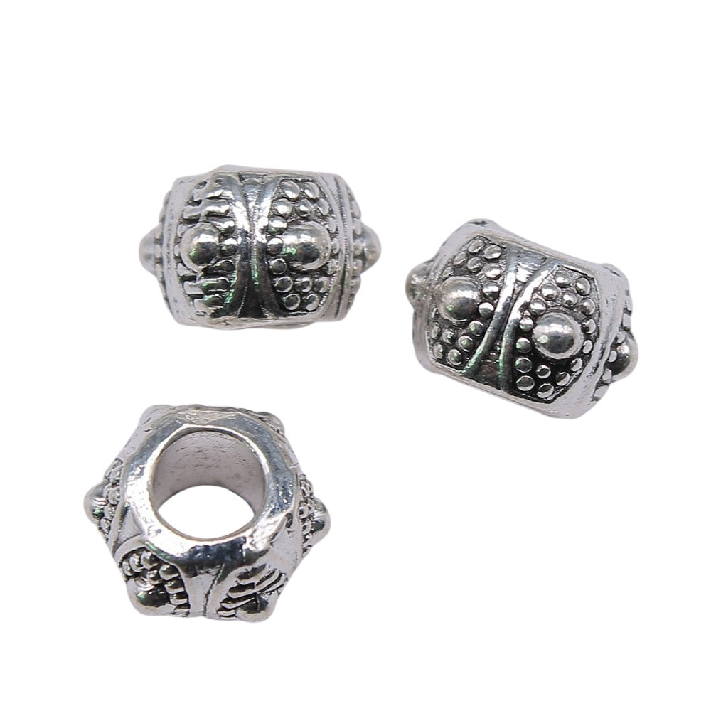 9x9x7mm 1.8g Multicolor Zinc Alloy Round Large Hole Spacer Beads for DIY Bracelet Necklace Making