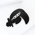 Colorful Toucan Brooch with Blue Marbled Acrylic Body view 4