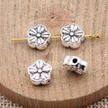 Five Petal Flower Metal Bead Components for Jewelry Making view 2