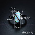 Navette Stone Sweeping Ring In Purple Or Opalescent Black Tone view 4