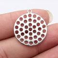 Multi Finish Perforated Round Disc Connector Metal Jewelry Making Component view 6