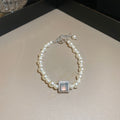 Pearl Square Cabochon Necklace Bracelet Ring Pieces view 11