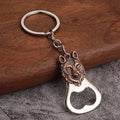Animal Metal Bottle Opener Keychains: Turtle, Wolf, Frog And Lion Designs view 9
