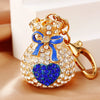 Royal-Blue Crystal-Heart-Pouch