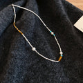 Multicolor Beaded Pearl Strand Necklace Decorative Jewelry Design view 6