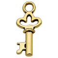 Matte Gold-Tone Heart and Four-Leaf Clover Metal Charms with 26 Listed Options view 9