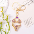 Rhinestone Bikini Keychain Gold Clasp Pink Purple Blue Red view 7