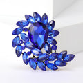 Teardrop Crystal Laurel Brooch in Six Bright Colorways view 8