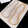 Irregular Textured Chain Necklace Fashion Jewelry Collection view 2