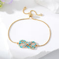 Gold Tone Crystal Double Snake Adjustable Slider Bracelets view 6