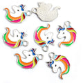Rainbow Unicorn Head Enamel Charm Collection for Jewelry Making view 8