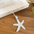 Textured Starfish Pendant Cord Necklaces in Four Colors view 8