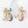 Red Gold Tone Fish Crystal Two Designs Metal Brooch Pin view 3