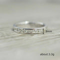 Silver Channel Set Clear CZ Eternity Band Ring Sizes 6-10 view 4