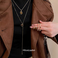 Gold Tiger Eye Star Hoops And Drop Stud Earrings Pair view 2
