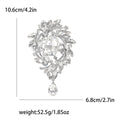 Ornate Crystal Drop Brooch for Jackets Scarves and Coats view 7