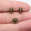 Double Sided Fluted Cone Beads in 2 Metal Finishes for Jewelry Making view 4