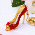 Jeweled Peep Toe High Heel Keychains in Five Colors with Braided Loop Options view 8