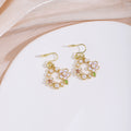 Floral Wreath Pearl Look Clip Stud and Hook Earrings view 10