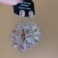 Crystal Open Teardrop Stud Earrings in Four Colors view 6