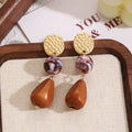Color Block Bead Teardrop Extra Long Statement Earrings view 8