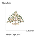 Crystal Tree Of Life Brooch In Silver And Gold Tones view 7