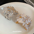 Ginkgo Leaf Cluster Open Cuff Bracelet 2 Metal Tones view 2