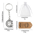 Silver Tone Rabbit Clock Split Ring Keychain and Attached Hardware view 2