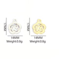 Crystal Camellia Flower Charms in Four Colors and Two Metal Tones view 3