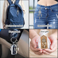 Silver Metal Dreamcatcher Keychain Feather Bead Mix view 2