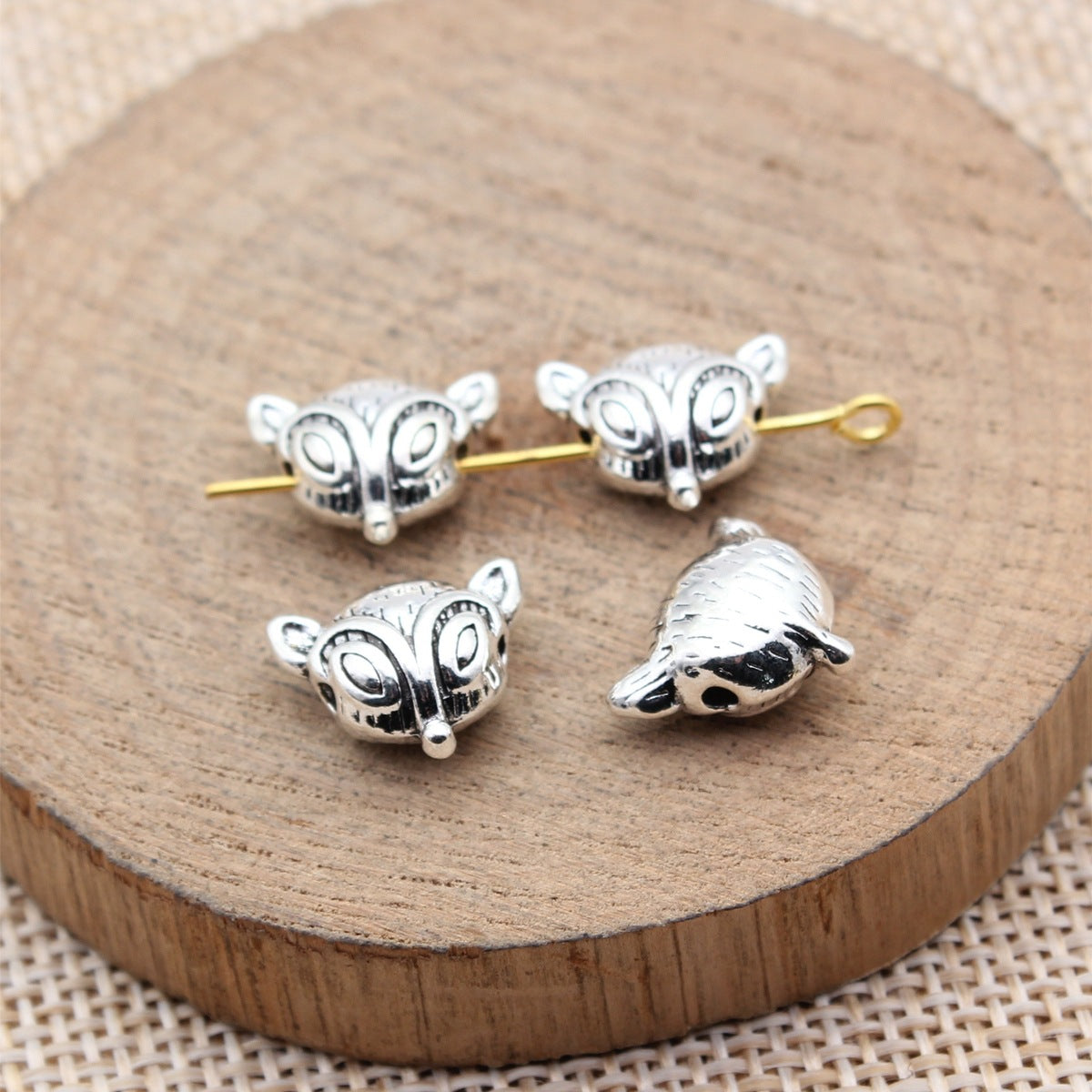 13x11x6.3mm 2g Multicolor Zinc Alloy Fox Small Hole Loose Metal Beads for DIY Bracelet Jewelry Making