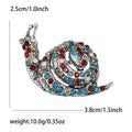 Multicolor Crystal Snail Brooch in Silver Tone Jewelry view 6