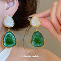 Stone Look Geometric Drop Earrings in Three Colorways view 3