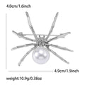 Spider and Pearl Metal Brooch in Four Color Finishes view 6