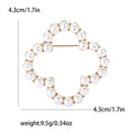 Pearl Quatrefoil Wreath Brooch in Silver or Gold Tone view 7