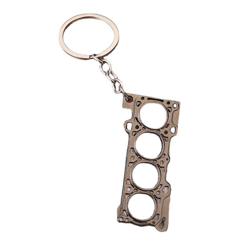 Creative Engine Gasket Zinc Alloy Keychain Car Accessory Pendant
