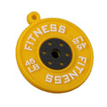 Fitness Weight Plate PVC Charm Pendant Barbell Design Ten Colors view 5