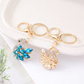 Rhinestone Swan Keychain Metal Crystal Wing Bird Bag Charm view 3