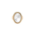 Gold Bamboo Collar Cuff Bracelet Oval Stone Rings Set Pieces view 5